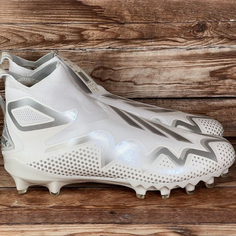 Adidas Freak Ultra 22 Primeknit Men’s Sz 12 White Silver Football Cleats GX5131